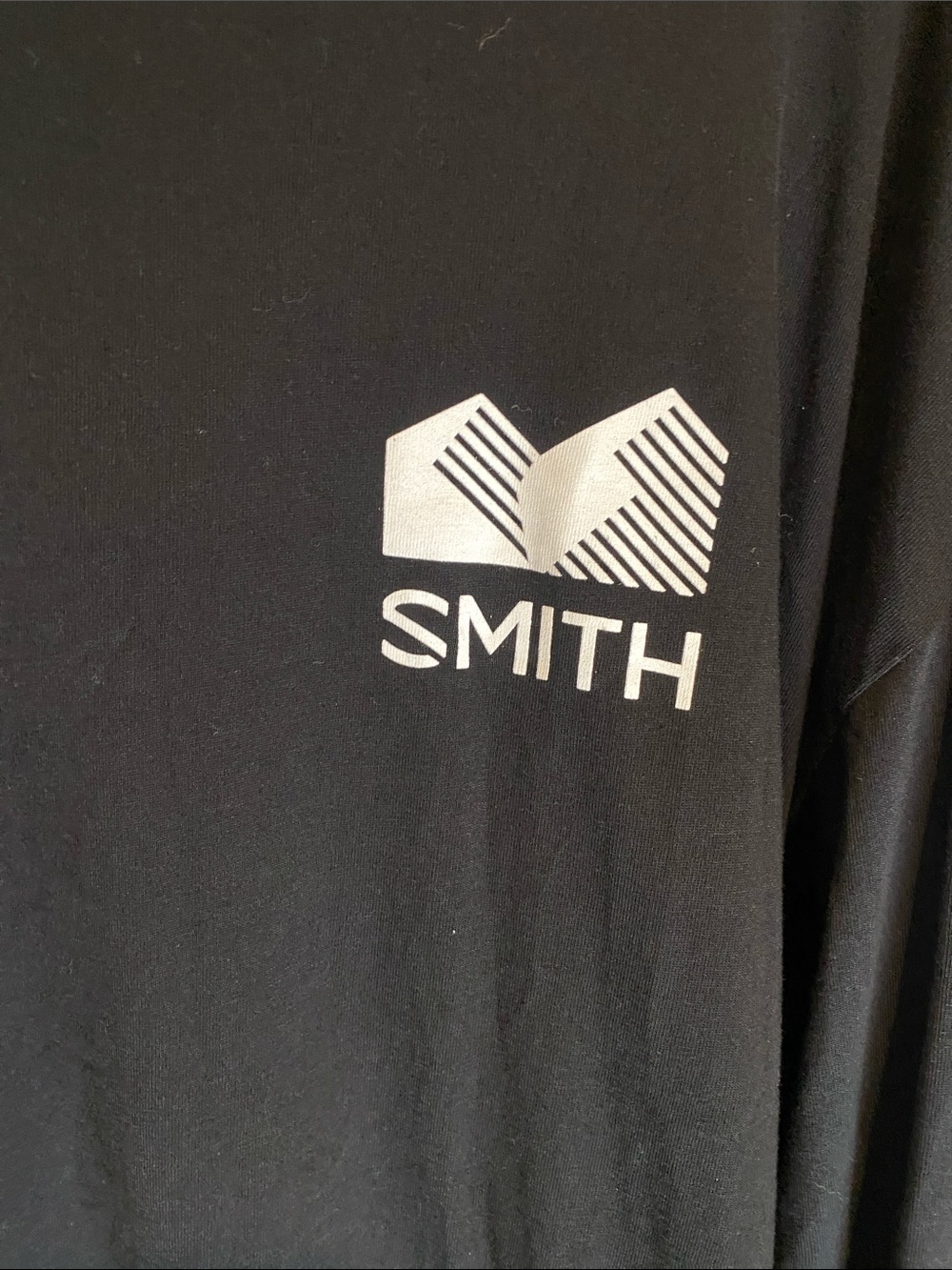 SMITH Optics Black Long Sleeve Logo Tee with White Graphics - Picture 2 of 4